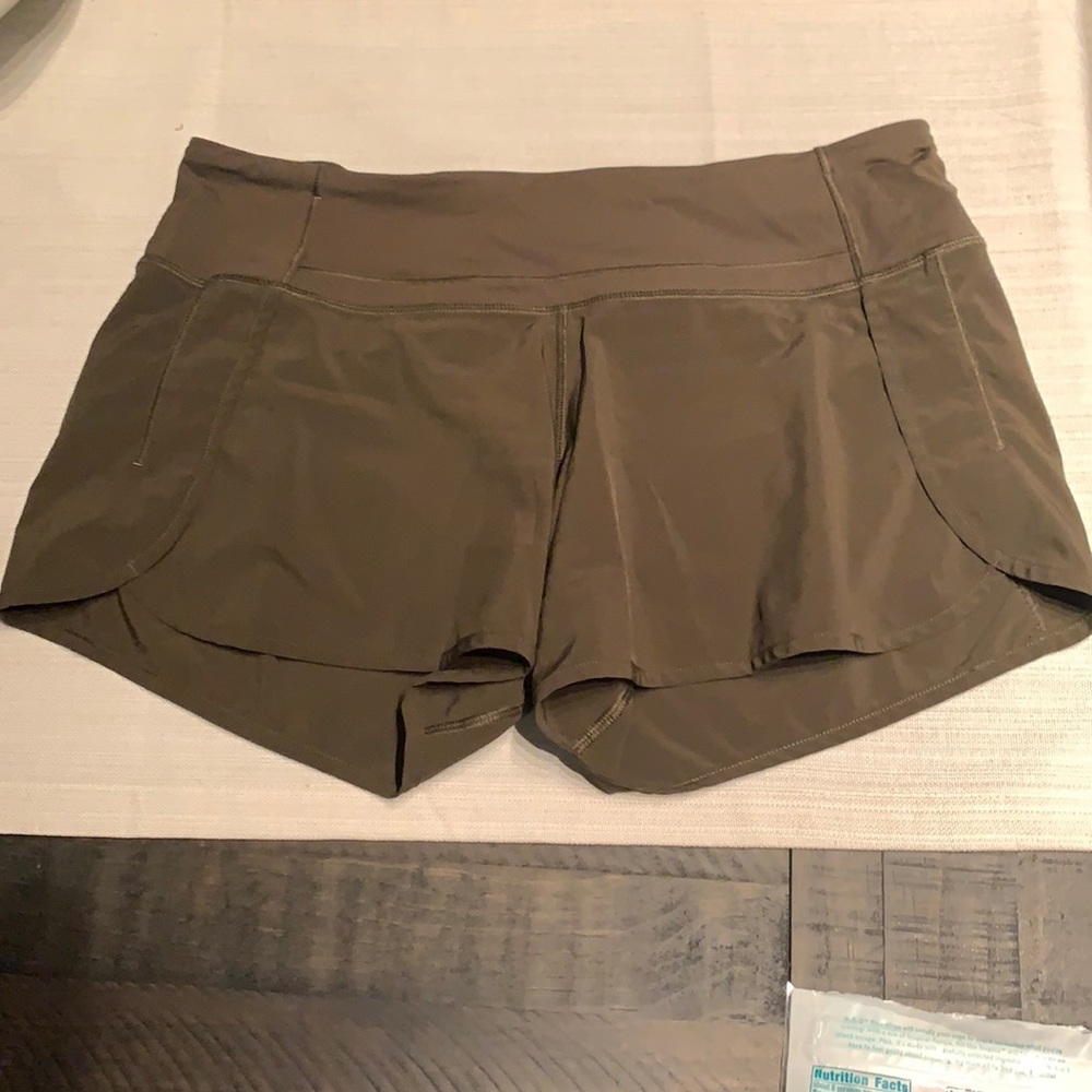 Lululemon olive green shorts